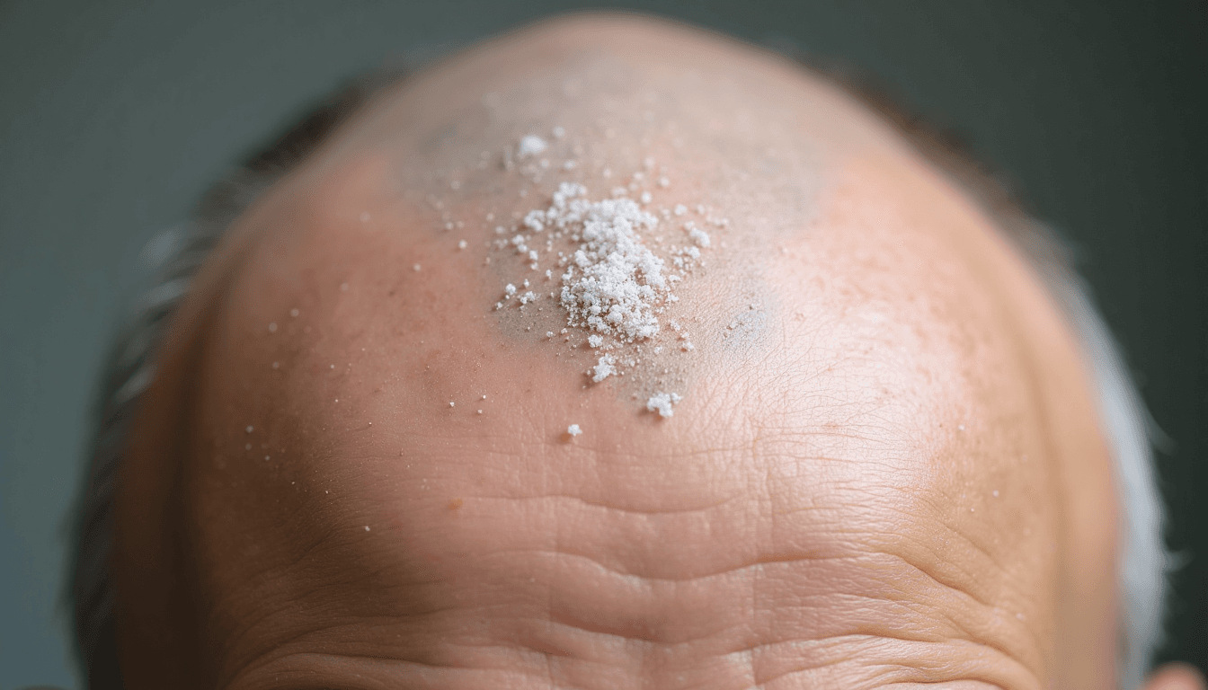Pellicules sur une tête chauve : Causes et solutions