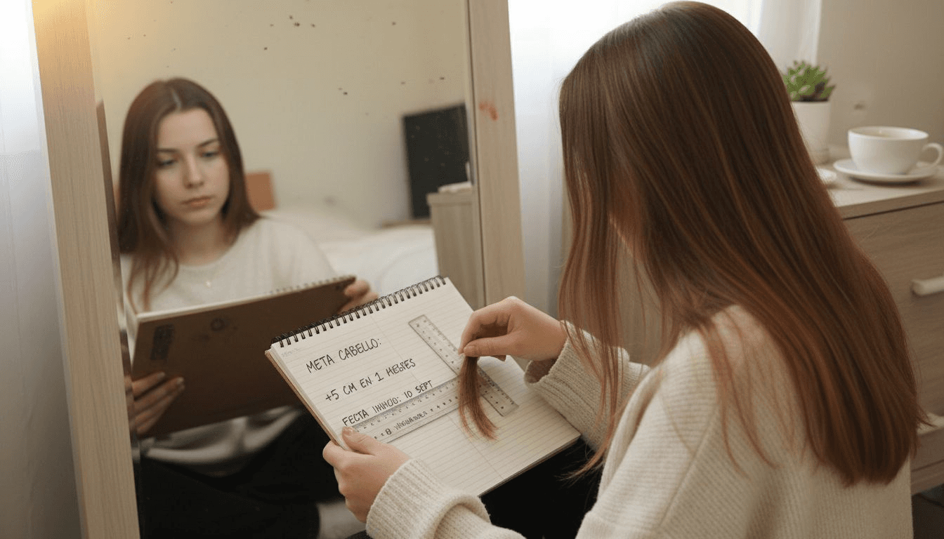 Cómo establecer metas de crecimiento capilar paso a paso