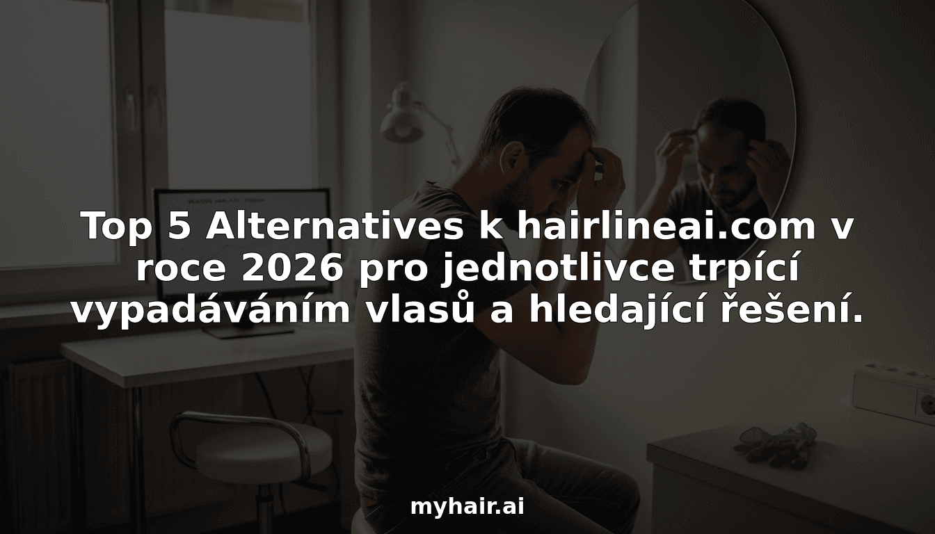 Top 5 Alternatives k hairlineai.com v roce 2026 pro jednotlivce trpící vypadáváním vlasů a hledající řešení.