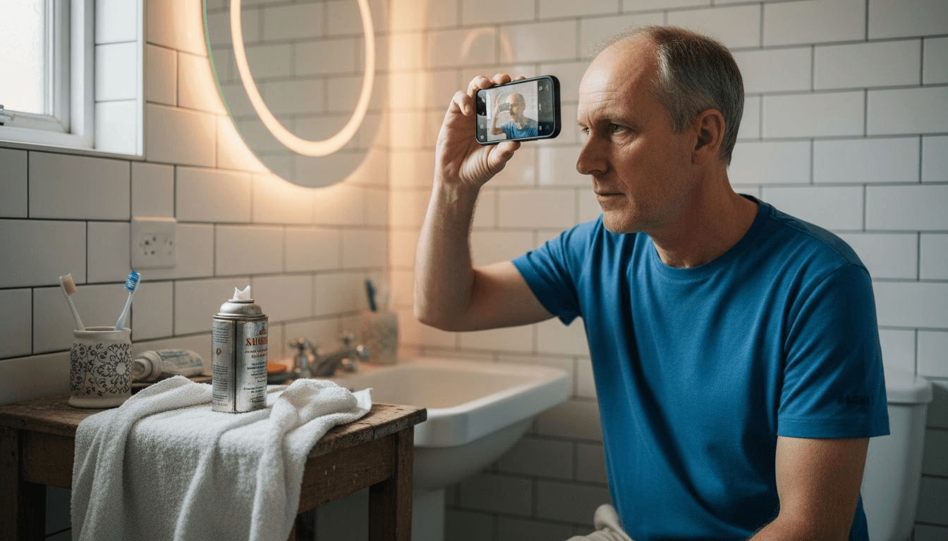 Understand and treat bald spot at hairline: 50% solution