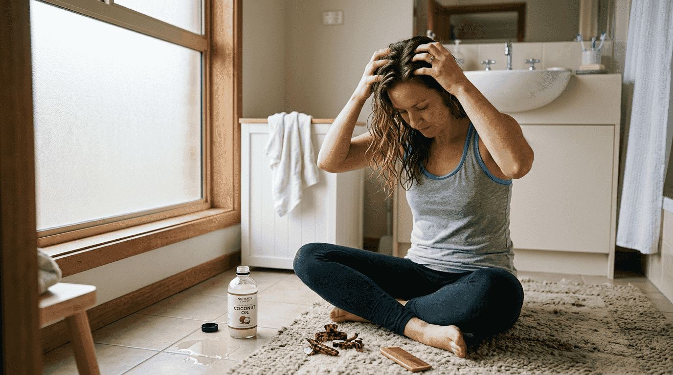 Coconut oil hair routine: AI-powered care for growth