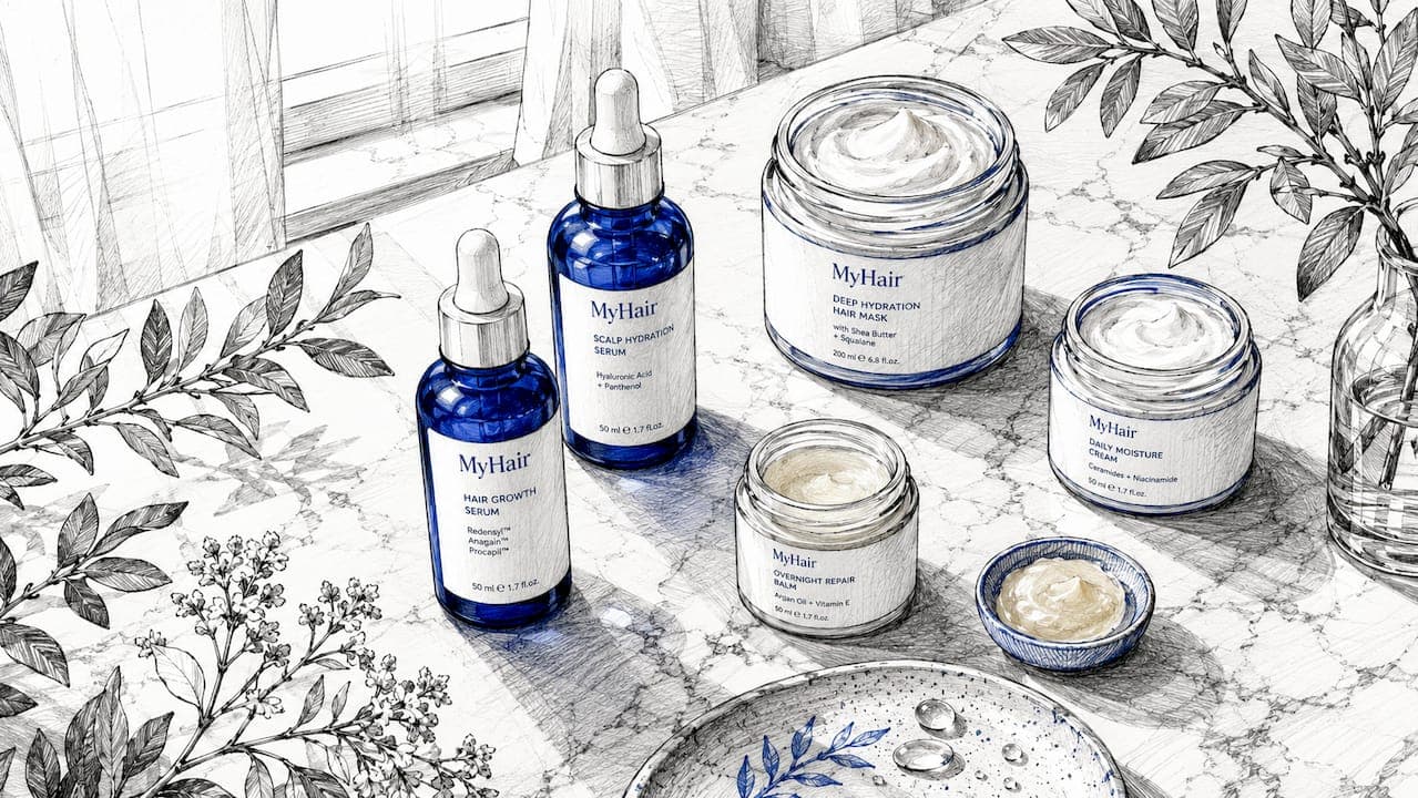 Exemples de produits hydratants pour peau et cheveux