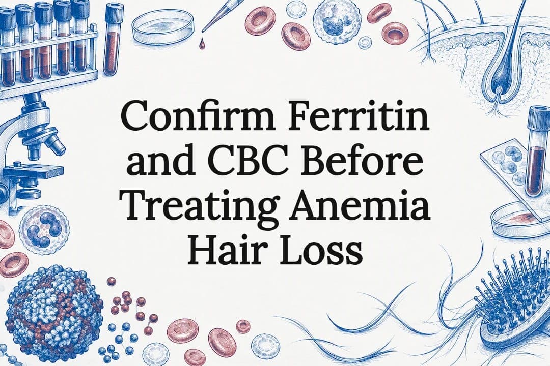 Confirm Ferritin and CBC Before Treating Anemia Hair Loss