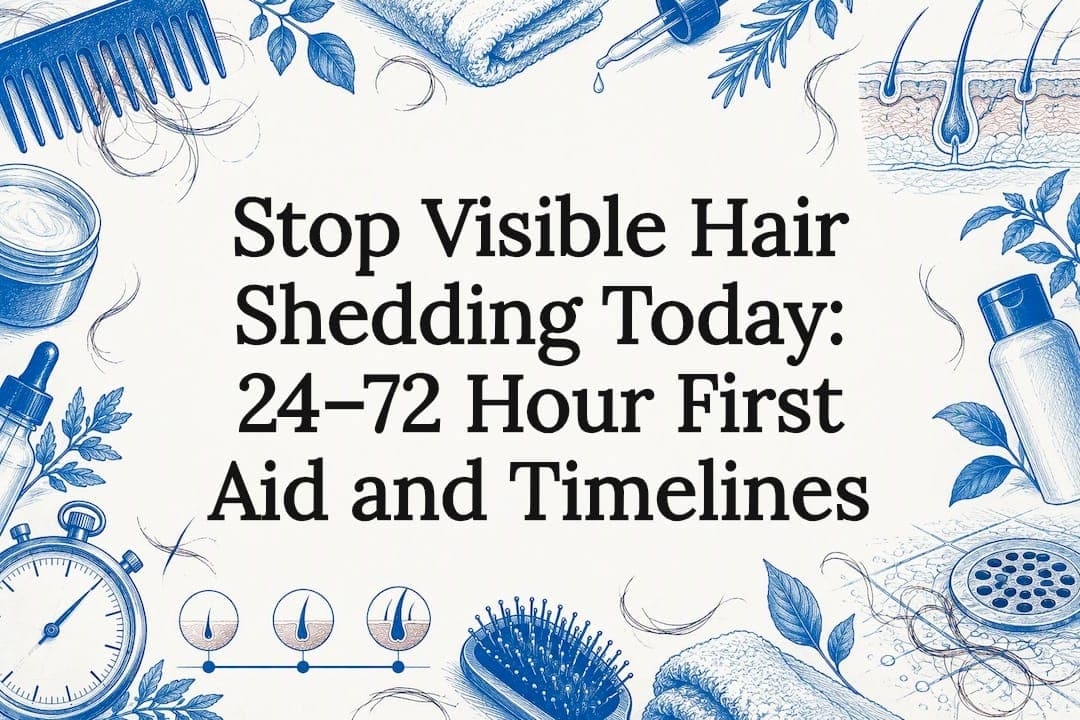 Stop Visible Hair Shedding Today: 24–72 Hour First Aid and Timelines