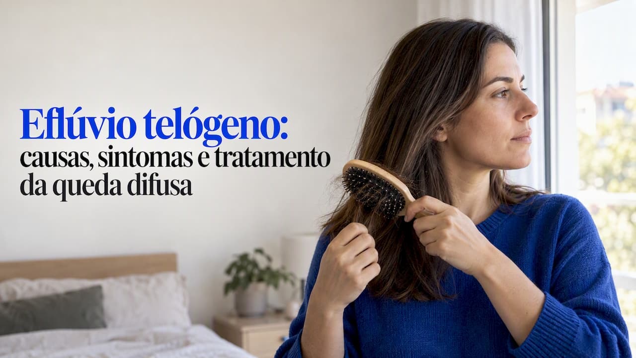Eflúvio telógeno: causas, sintomas e tratamento da queda difusa